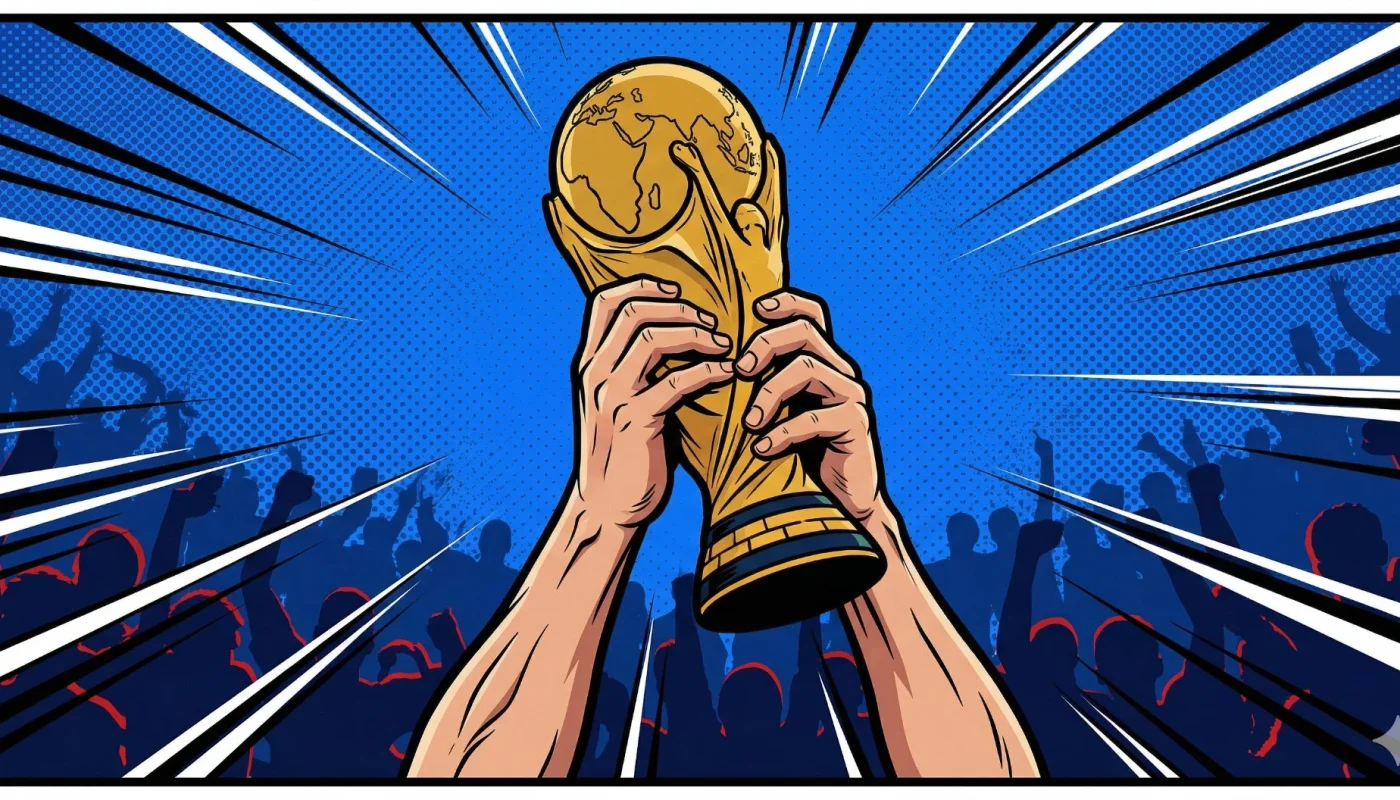 2026 Dünya Kupası favorileri — kupa kaldırma sahnesi